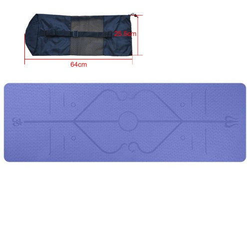 6mm TPE Yoga Mat — Non-Slip with Body Position Lines