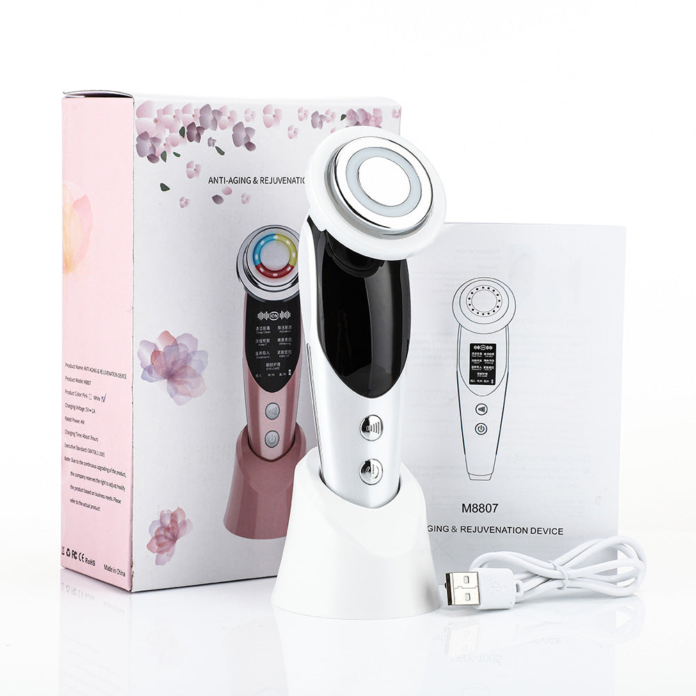 7-in-1 EMS Facial Massager — Microcurrent LED Color Light Beauty Device