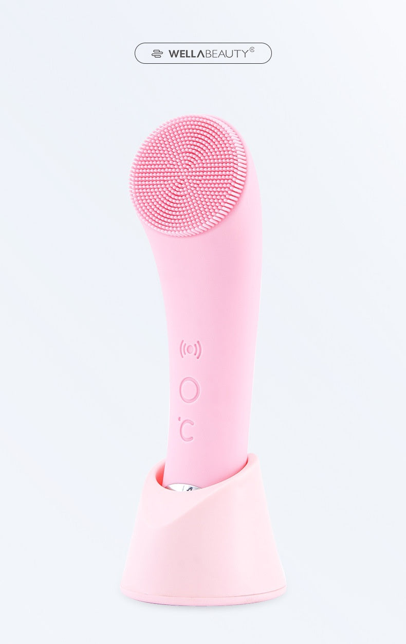 Silicone Electric Facial Cleansing Brush — Vibration & Heating