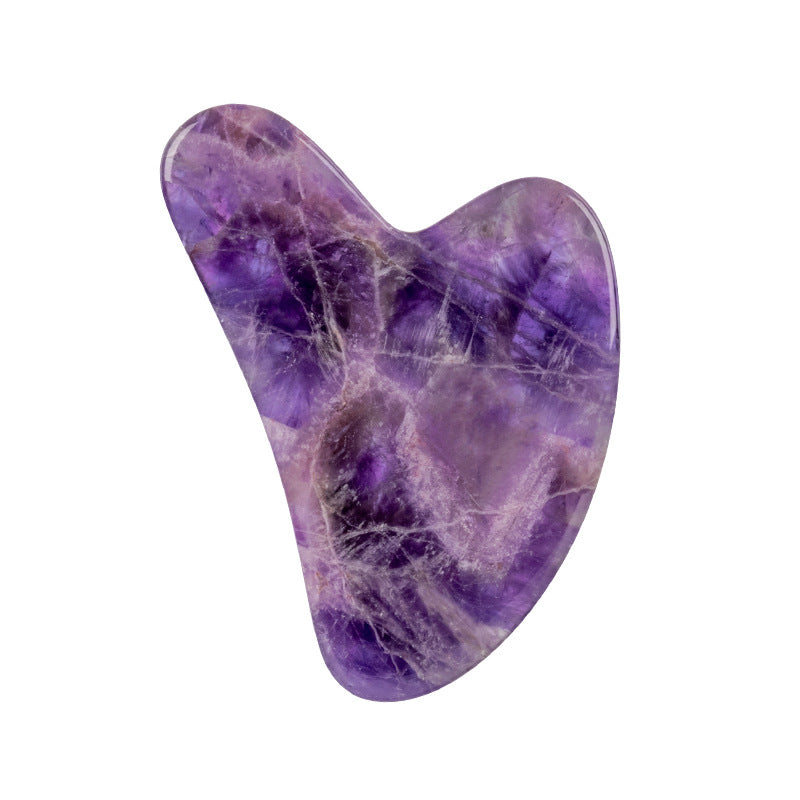 Amethyst Crystal Gua Sha & Heart Roller Gift Set