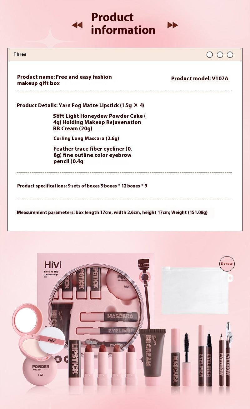 Luxury Lipstick & Powder Beauty Gift Set
