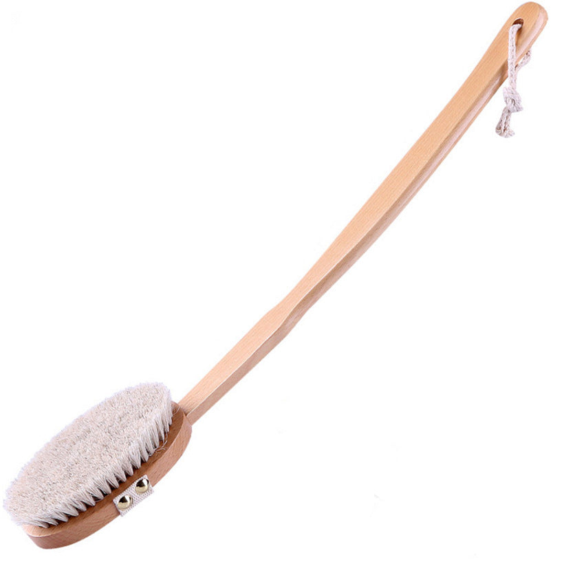 Natural Bristle Body Dry Brush — Exfoliating Bath Set