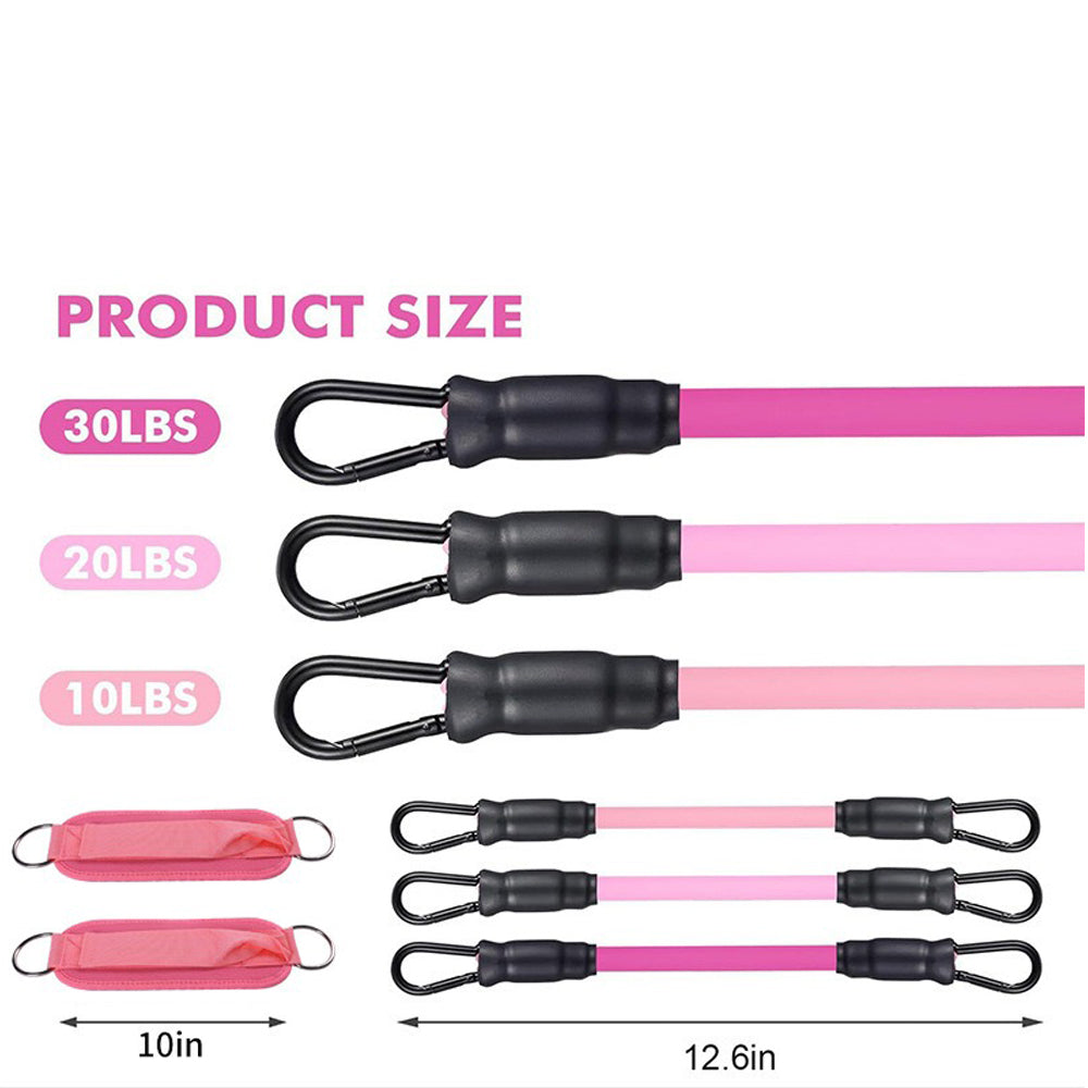 Ankle Resistance Bands with Cuffs — Leg Workout for Kickbacks & Glutes
