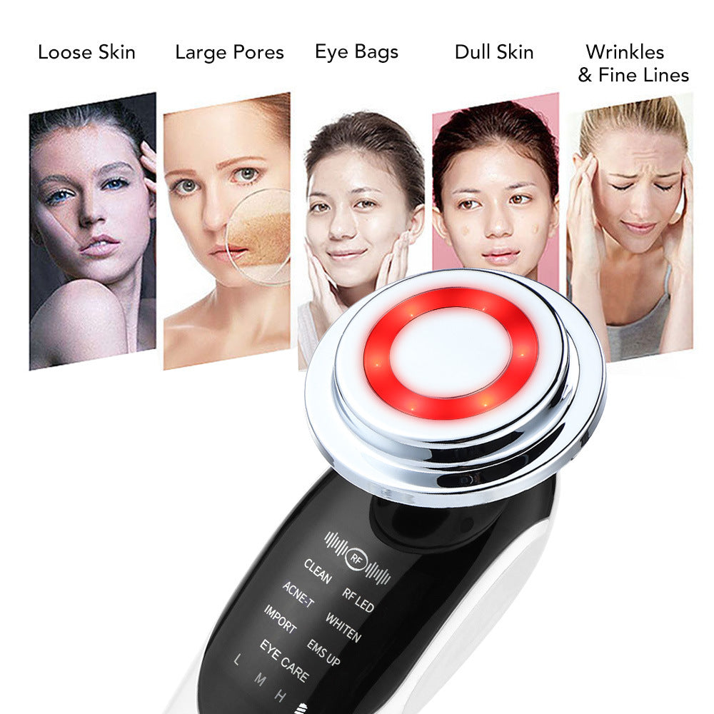 7-in-1 EMS Facial Massager — Microcurrent LED Color Light Beauty Device