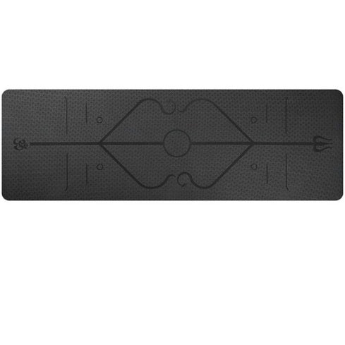6mm TPE Yoga Mat — Non-Slip with Body Position Lines