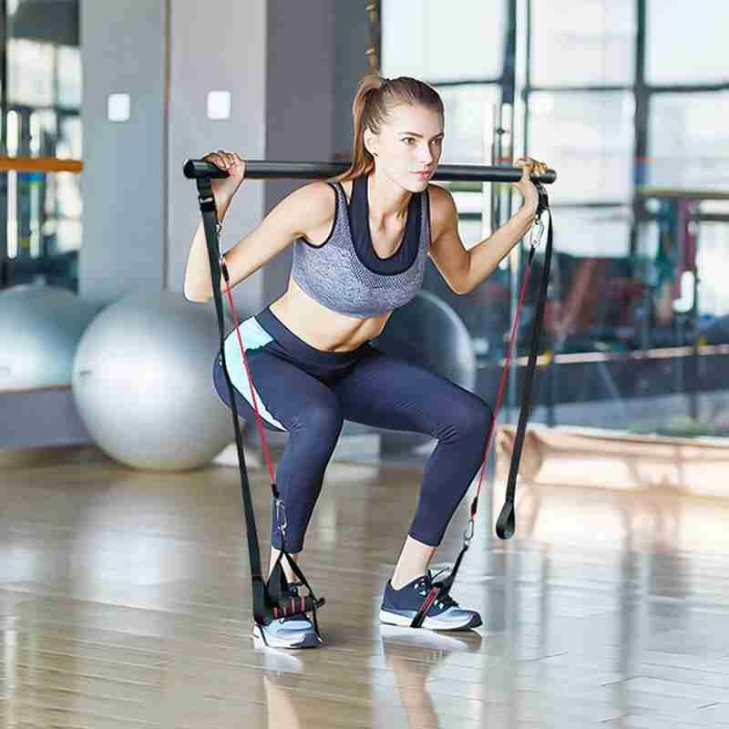 Pilates Bar Kit with Resistance Bands — Home Gym Workout Bar