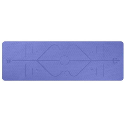 6mm TPE Yoga Mat — Non-Slip with Body Position Lines