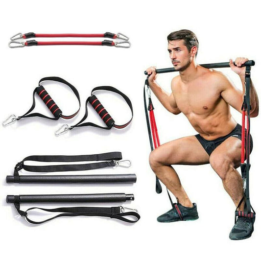 Pilates Bar Kit with Resistance Bands — Home Gym Workout Bar