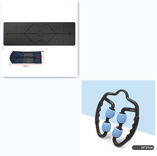 6mm TPE Yoga Mat — Non-Slip with Body Position Lines