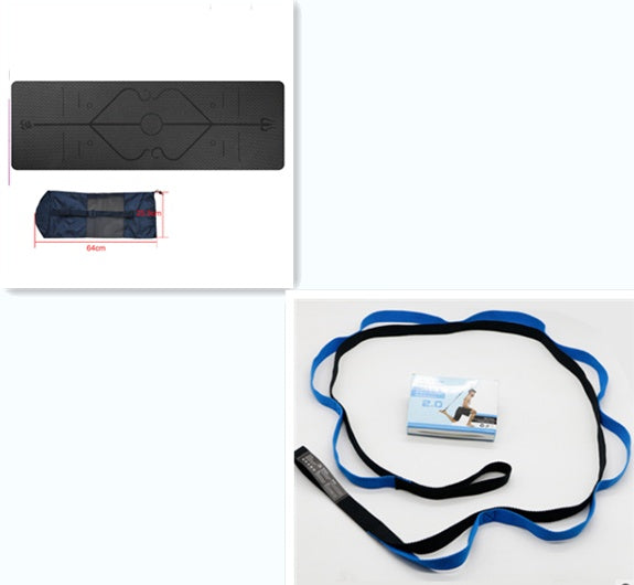 6mm TPE Yoga Mat — Non-Slip with Body Position Lines