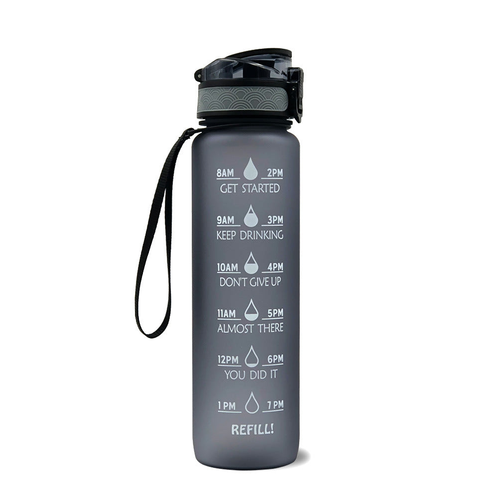 1L Motivational Water Bottle with Time Marker