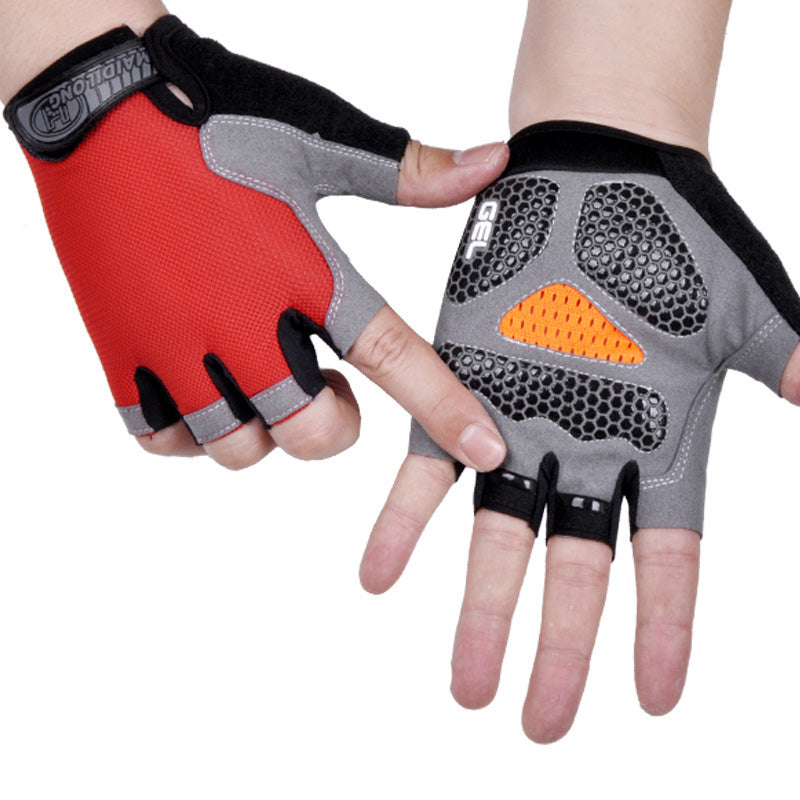 Anti-Slip Half Finger Workout Gloves — Gym & Cycling
