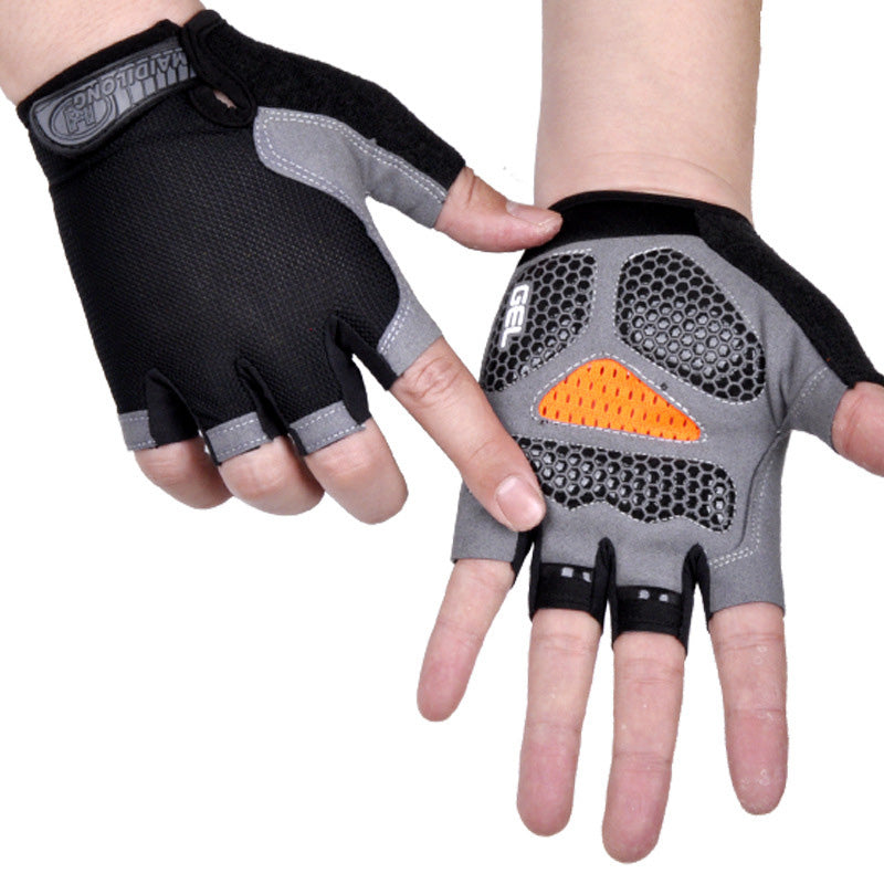 Anti-Slip Half Finger Workout Gloves — Gym & Cycling