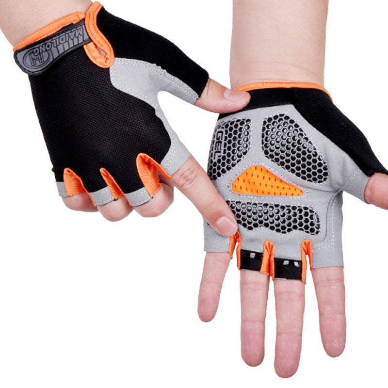Anti-Slip Half Finger Workout Gloves — Gym & Cycling