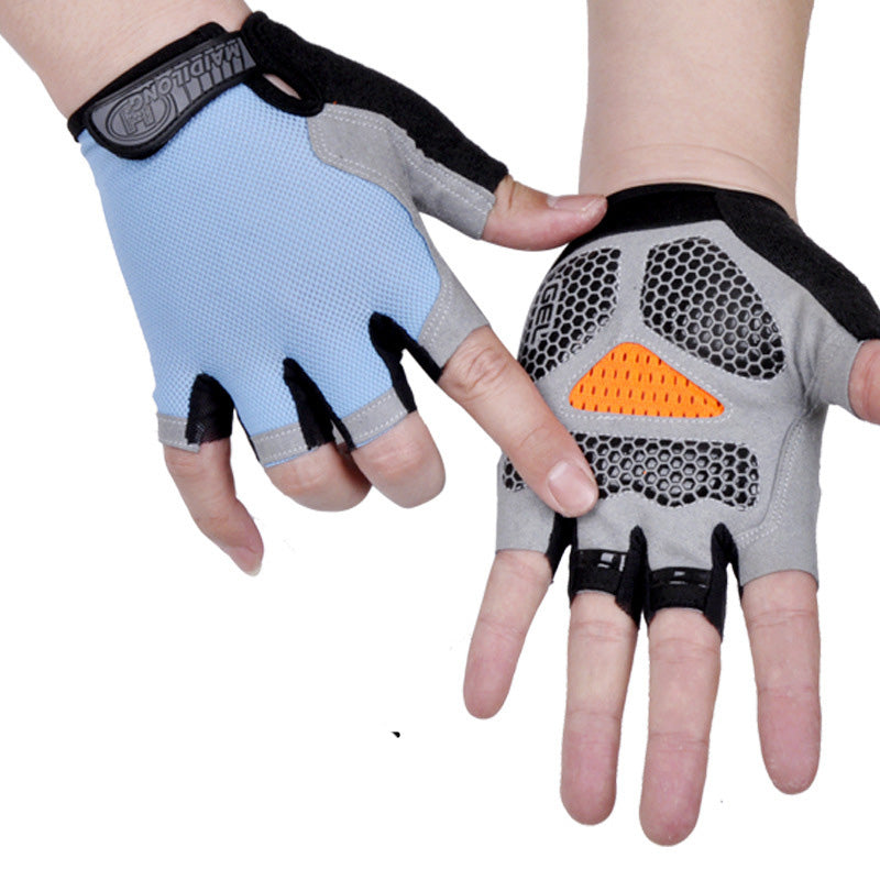 Anti-Slip Half Finger Workout Gloves — Gym & Cycling