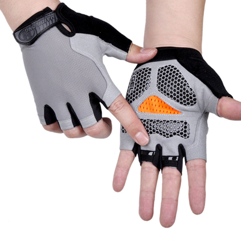 Anti-Slip Half Finger Workout Gloves — Gym & Cycling