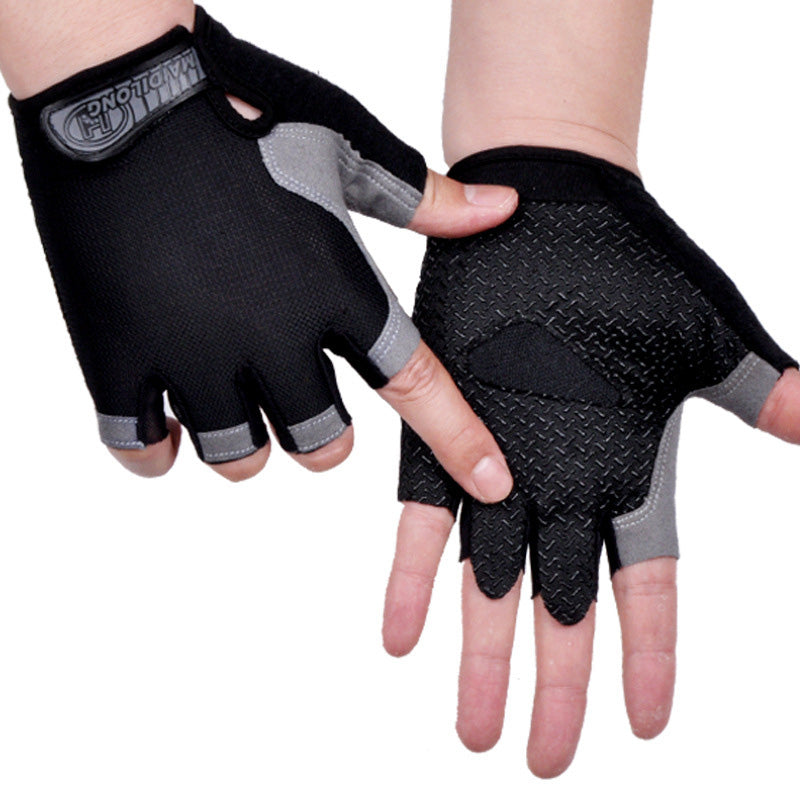 Anti-Slip Half Finger Workout Gloves — Gym & Cycling