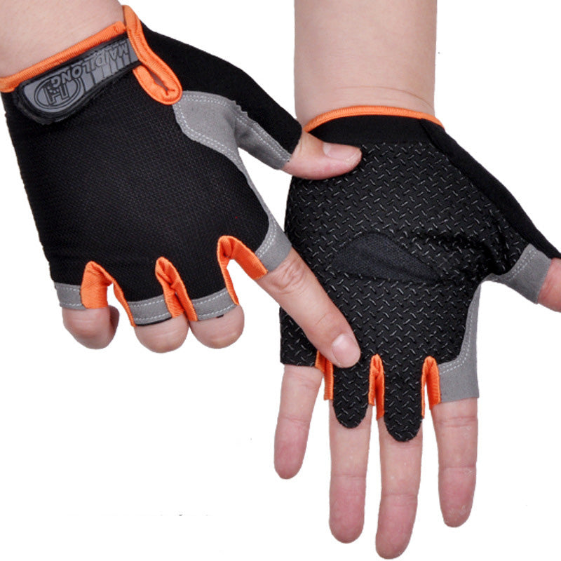 Anti-Slip Half Finger Workout Gloves — Gym & Cycling