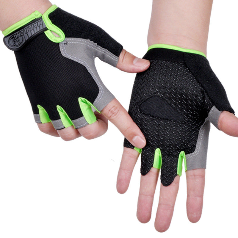 Anti-Slip Half Finger Workout Gloves — Gym & Cycling