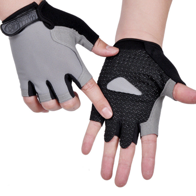 Anti-Slip Half Finger Workout Gloves — Gym & Cycling