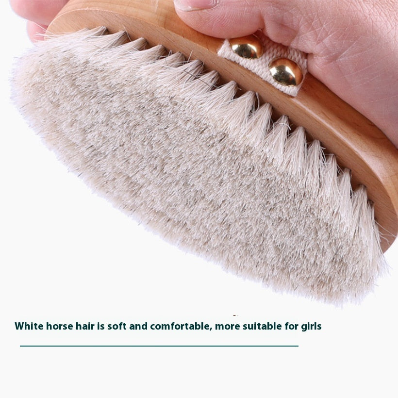 Natural Bristle Body Dry Brush — Exfoliating Bath Set