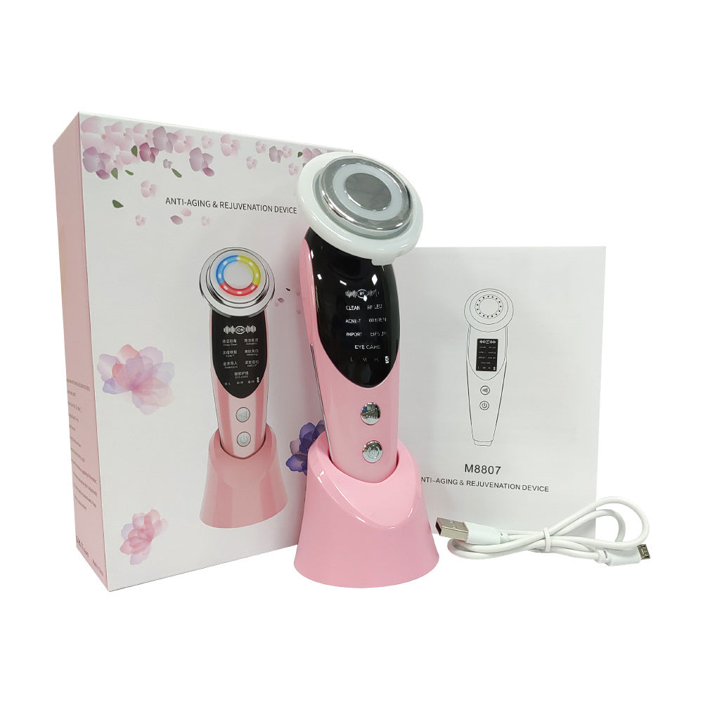7-in-1 EMS Facial Massager — Microcurrent LED Color Light Beauty Device