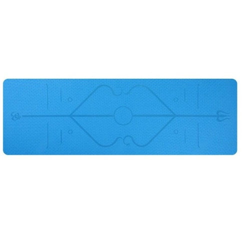 6mm TPE Yoga Mat — Non-Slip with Body Position Lines