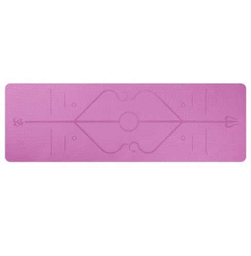 6mm TPE Yoga Mat — Non-Slip with Body Position Lines
