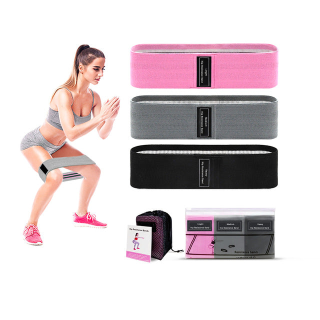 Fabric Booty Resistance Bands 3-Pack