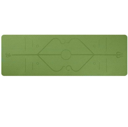 6mm TPE Yoga Mat — Non-Slip with Body Position Lines