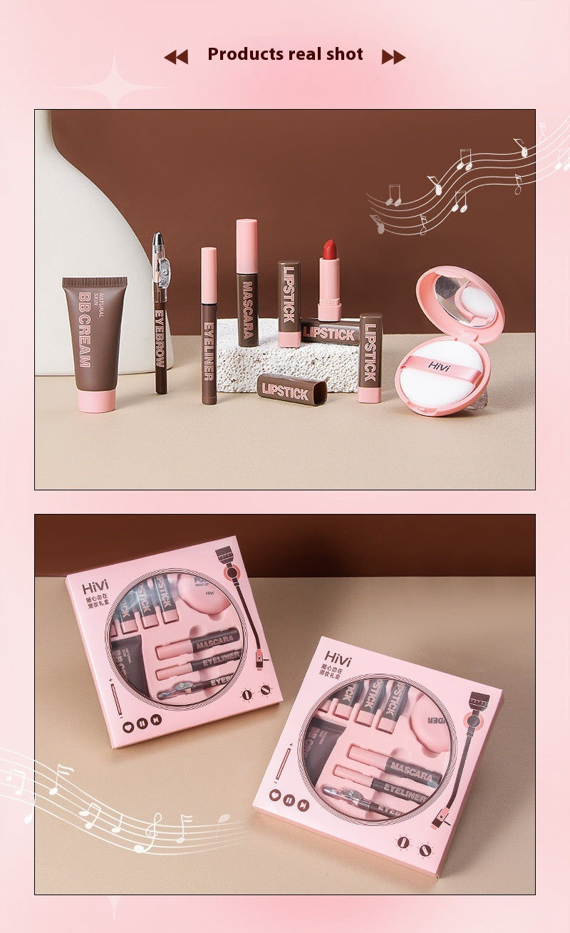 Luxury Lipstick & Powder Beauty Gift Set