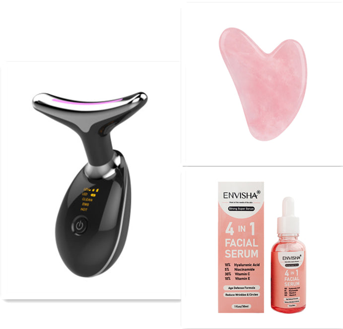 EMS Thermal Neck Massager — Microcurrent LED Lifting & Tightening