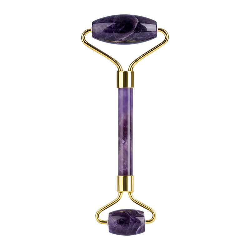 Amethyst Crystal Gua Sha & Heart Roller Gift Set