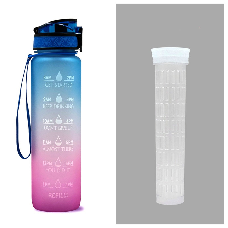 1L Motivational Water Bottle with Time Marker