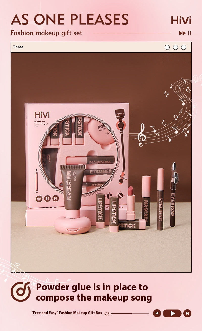 Luxury Lipstick & Powder Beauty Gift Set