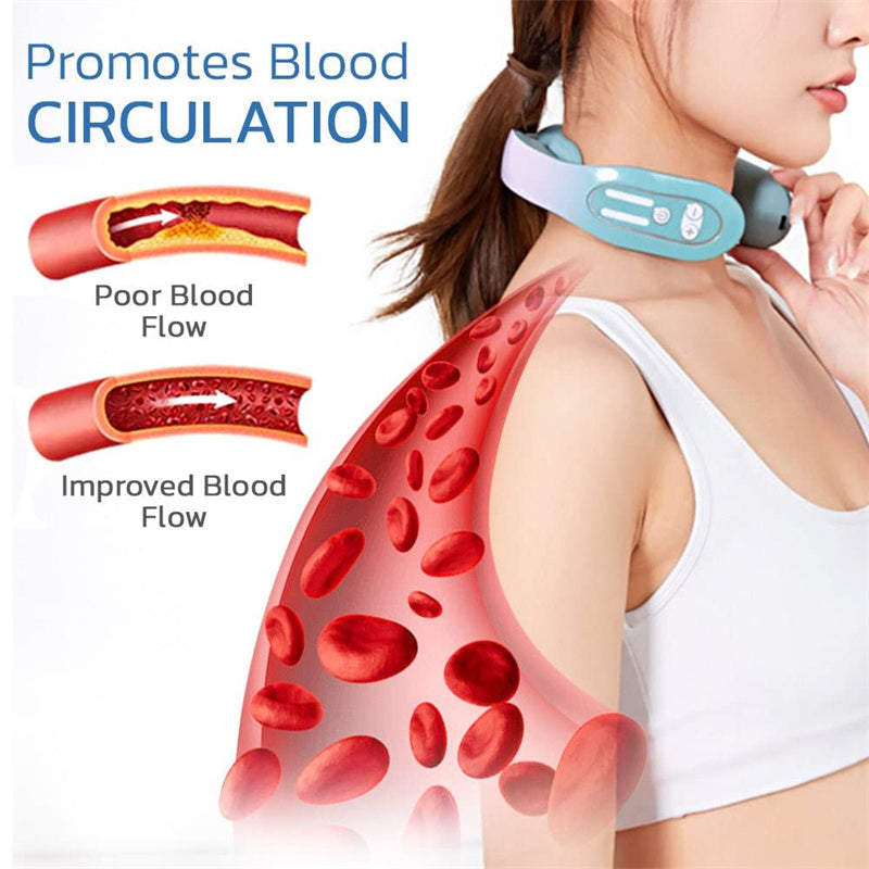 EMS Neck Lymphatic Massager — Acupoint Relief Device
