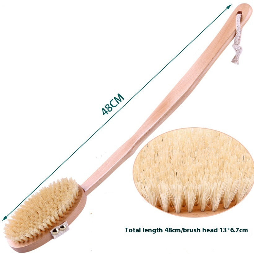 Natural Bristle Body Dry Brush — Exfoliating Bath Set