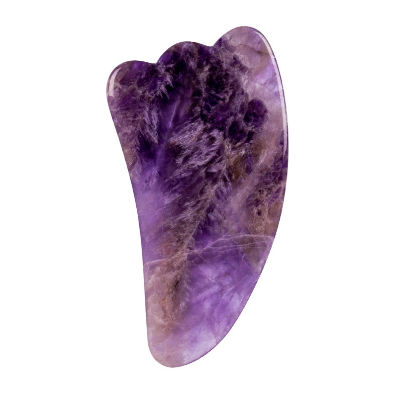 Amethyst Crystal Gua Sha & Heart Roller Gift Set