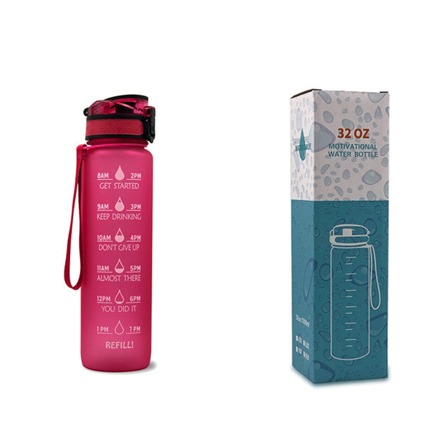 1L Motivational Water Bottle with Time Marker