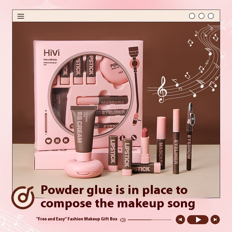 Luxury Lipstick & Powder Beauty Gift Set