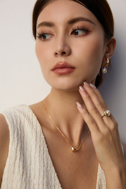 QL-E01239  S925 Silver Vintage Natural Pearl Earrings