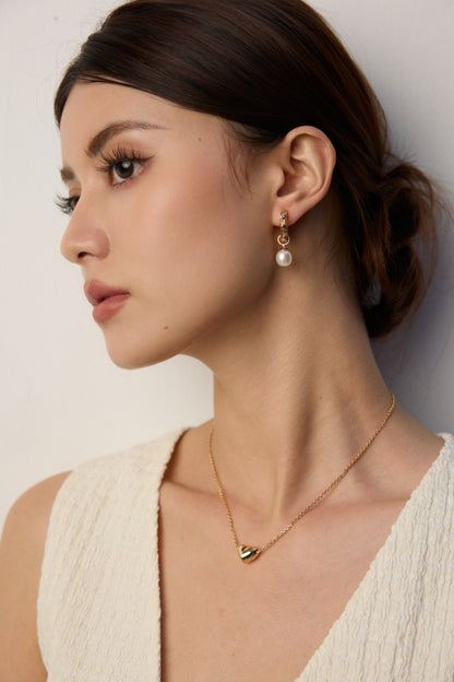 QL-E01239  S925 Silver Vintage Natural Pearl Earrings