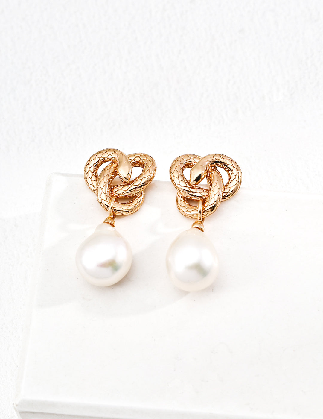 Natural Baroque Pearl Earrings.