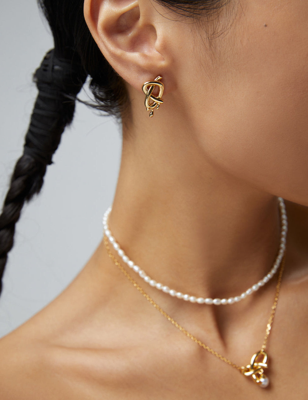 E0980  Love Knot Series – Earrings / Necklace