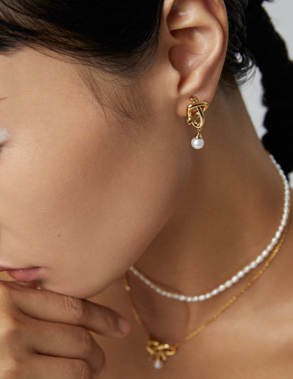 E0980  Love Knot Series – Earrings / Necklace
