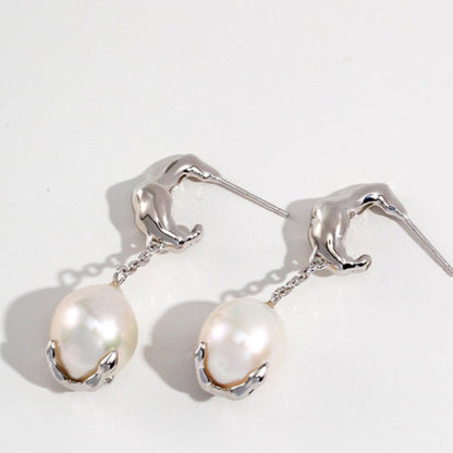 SL0071   S925 Silver Pearl Bracelet， Necklace， Earrings