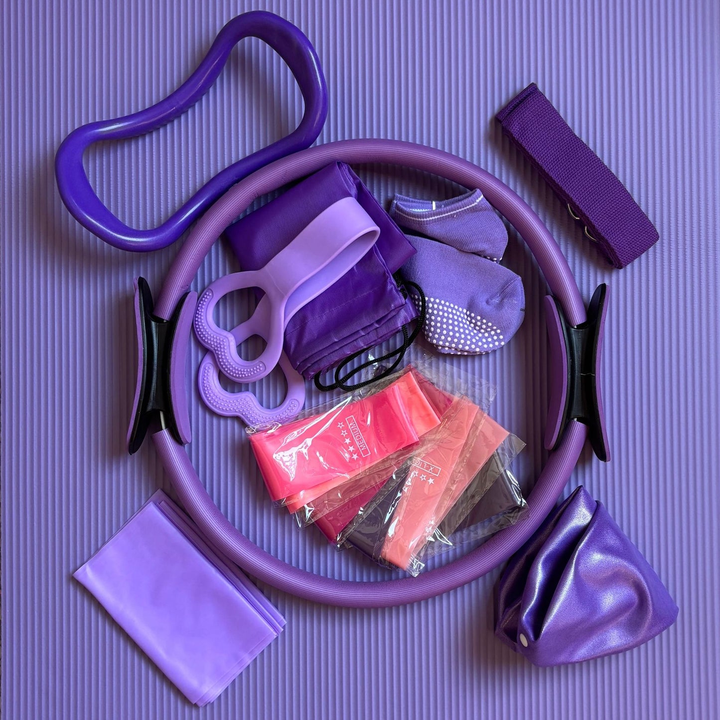 14-Piece Pilates Ring & Resistance Band Set