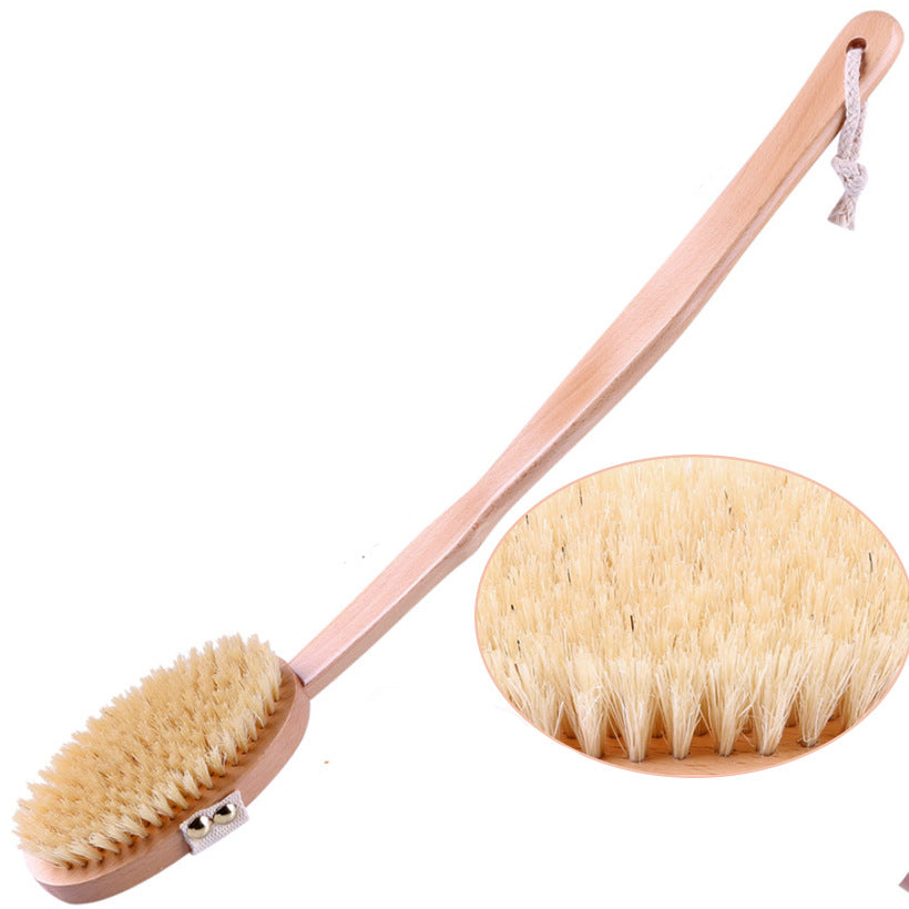 Natural Bristle Body Dry Brush — Exfoliating Bath Set