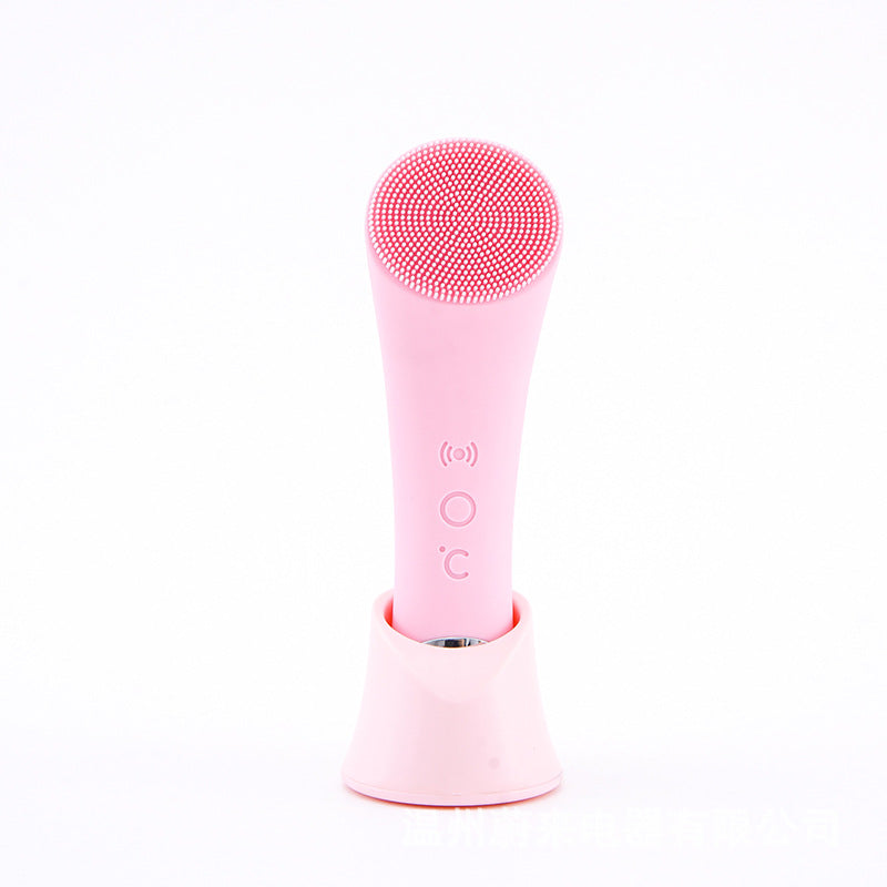 Silicone Electric Facial Cleansing Brush — Vibration & Heating