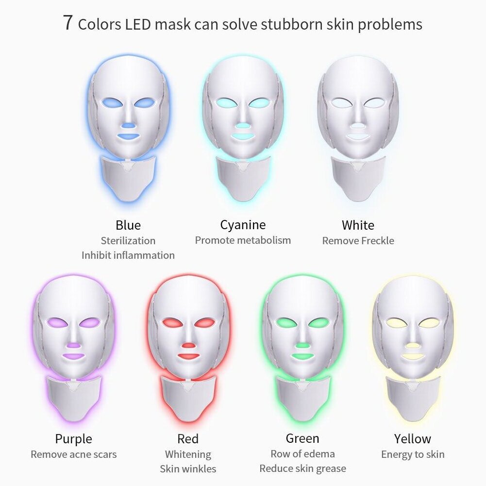 Professional LED Light Therapy Face & Neck Mask